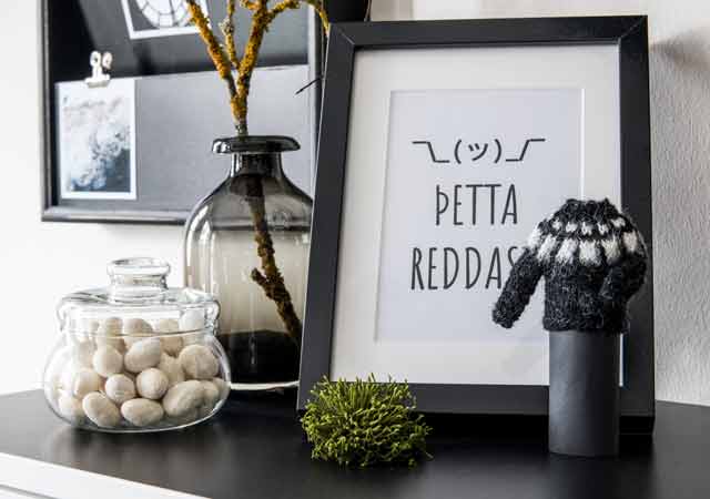 Stricken mit isländischer Wolle