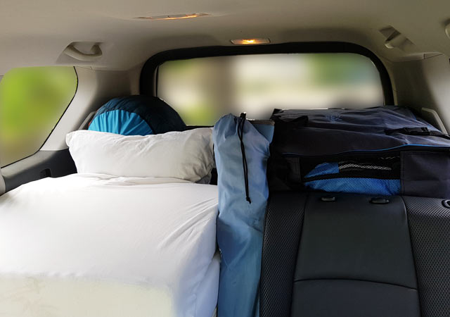 Innenraum mit Gepäck. 